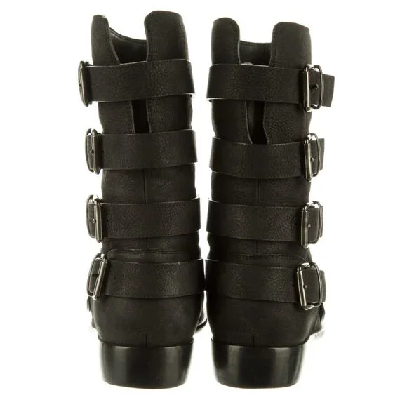 Men's Giuseppe Zanotti Nubuck Mid-Calf Moto Boots Size 41 - Picture 5 of 8